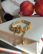 Original Antique Victorian OMC Diamond Ornate Bracelet