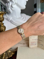 Original Vintage Cartier Panthére Vendome Two-Row Watch 18k Yellow Gold and Stainless Steel