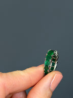 The “Mitchell” Natural Emerald Platinum Eternity Band