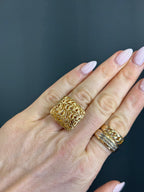 Vintage Gold Ornate Ring 14k Gold