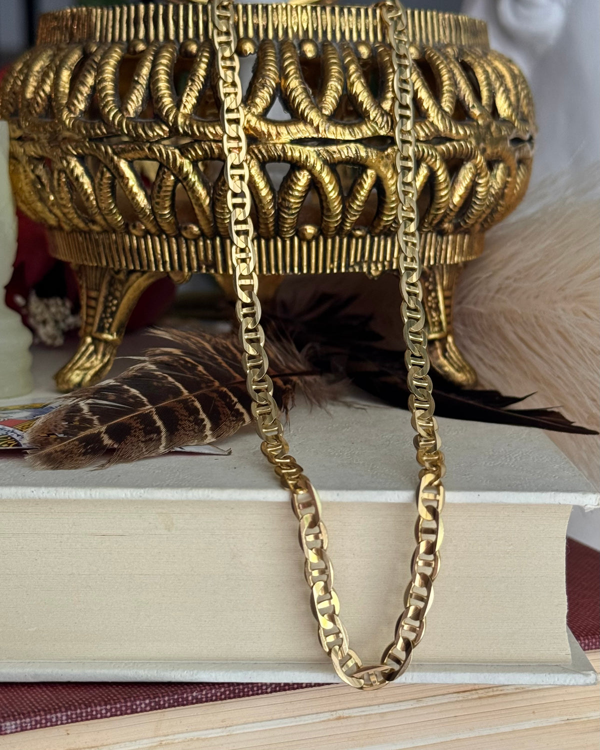 Vintage 14k Flat Mariner Chain