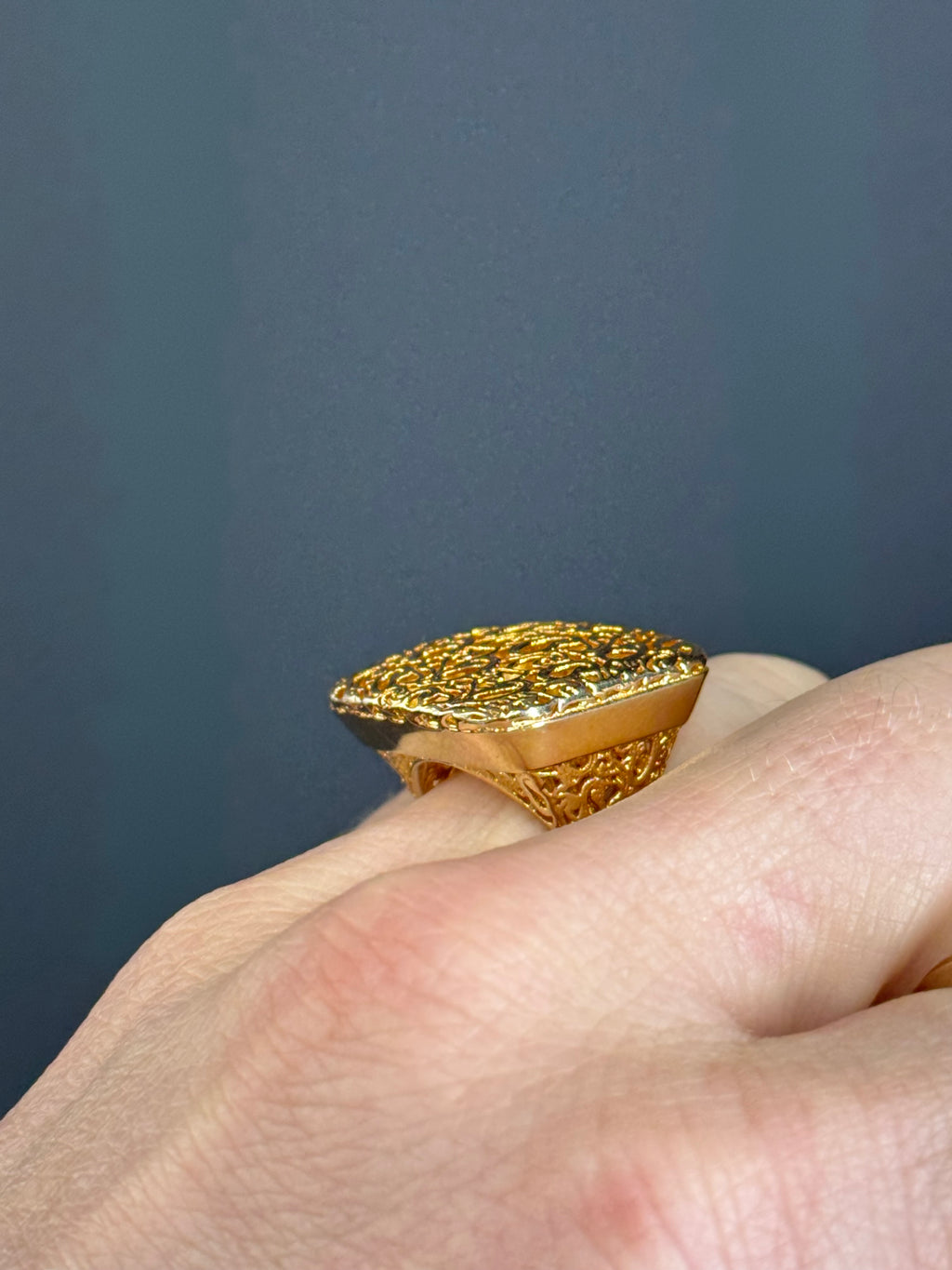 Vintage Gold Ornate Ring 14k Gold
