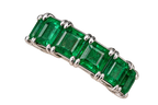 The “Mitchell” Natural Emerald Platinum Eternity Band