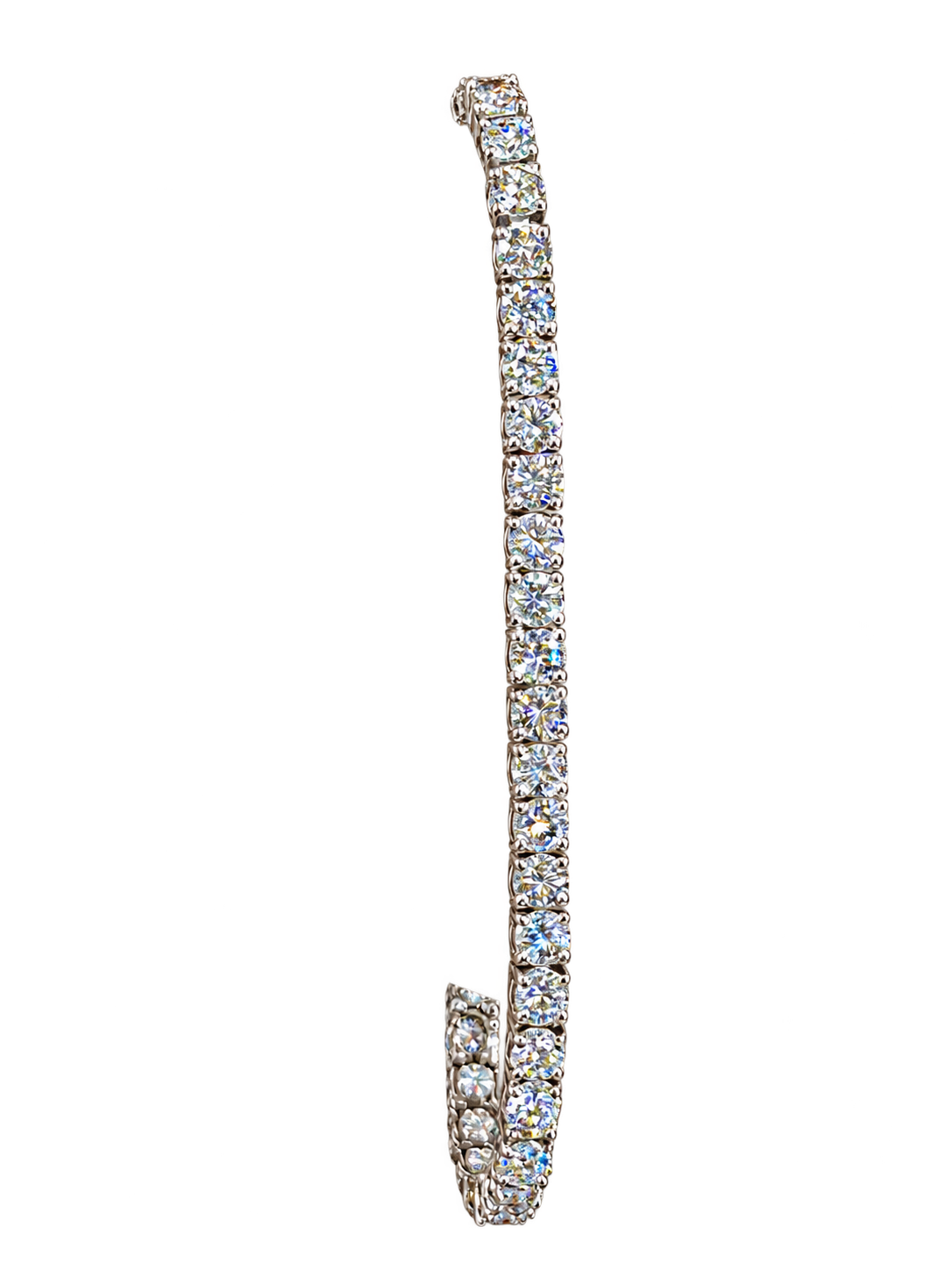 14k White Gold Natural Diamond Tennis Bracelet 7.15 carats