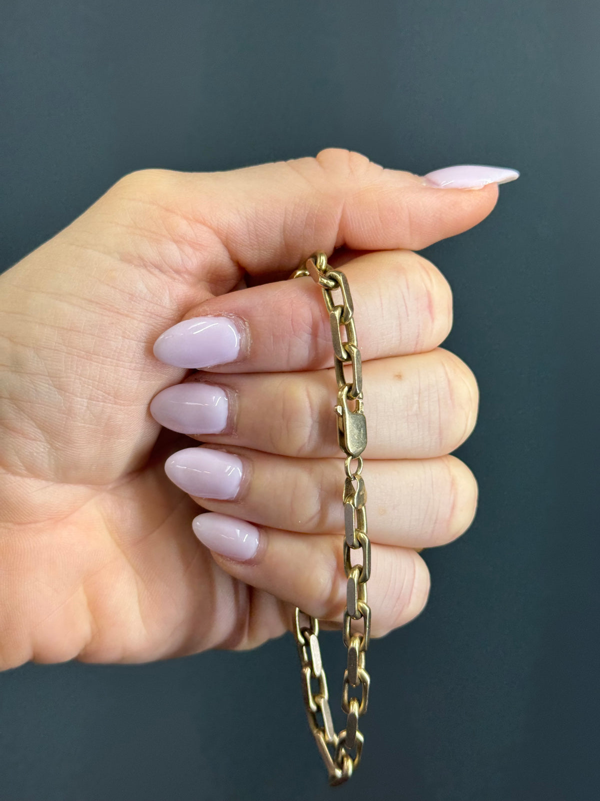 Vintage Unisex 10k Solid Thick Link Bracelet