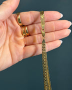Vintage Solid 14k Yellow Gold Flat Spiga Chain
