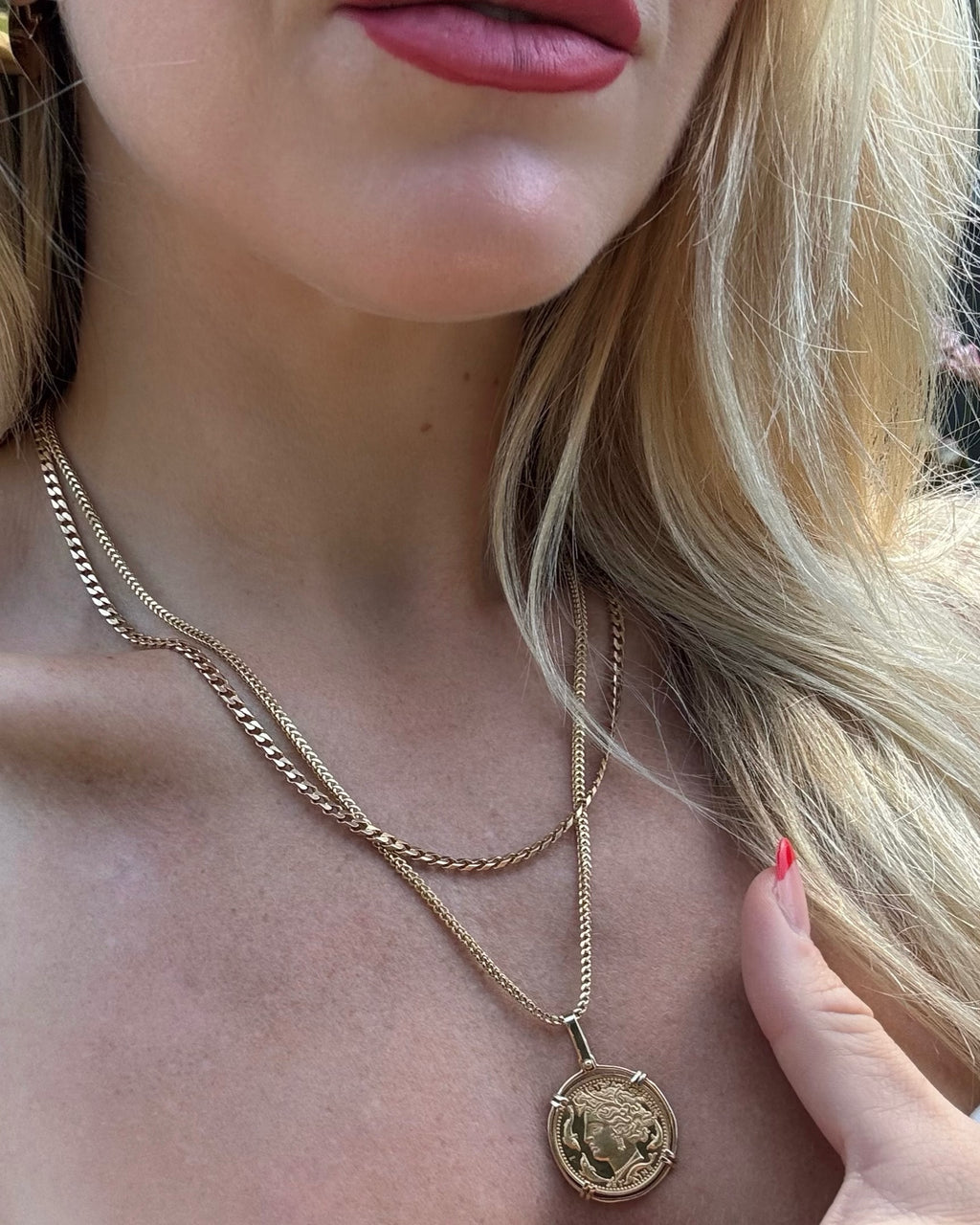 Vintage 14k Yellow Gold Flat Curb Chain