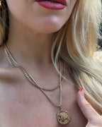 Vintage 14k Yellow Gold Flat Curb Chain