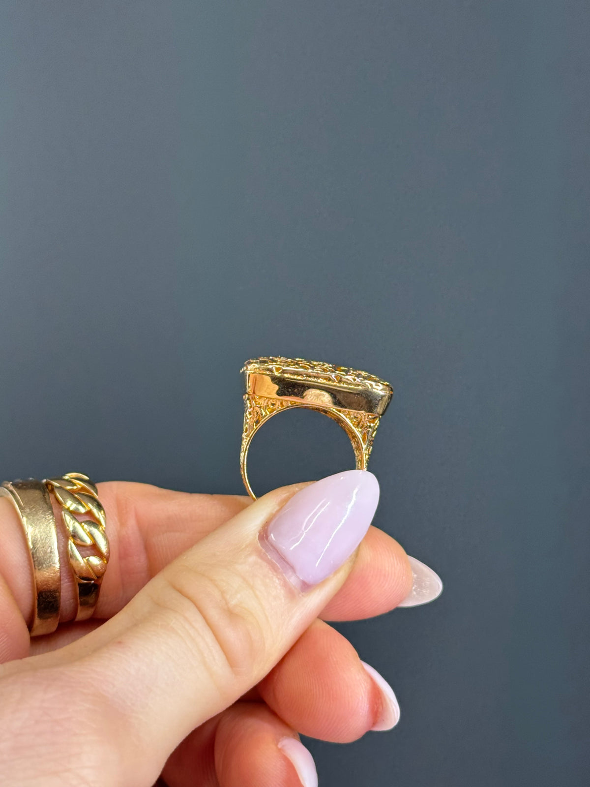 Vintage Gold Ornate Ring 14k Gold
