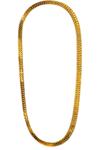 Vintage Solid 14k Yellow Gold Flat Spiga Chain