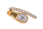 The “Undertow” Natural Diamond Bypass Ring 14k Yellow Gold